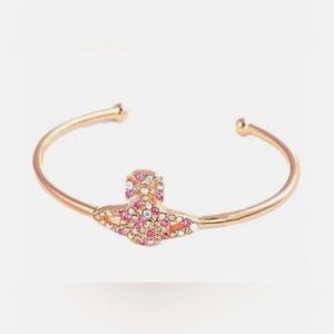 Vivienne Westwood Grace Bas Relief Rose Gold Open Bangle
